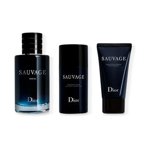 DIOR SAUVAGE PARFUM 100 ML + AFTER SHAVE BALM 50 ML Y DEO STICK 75 G